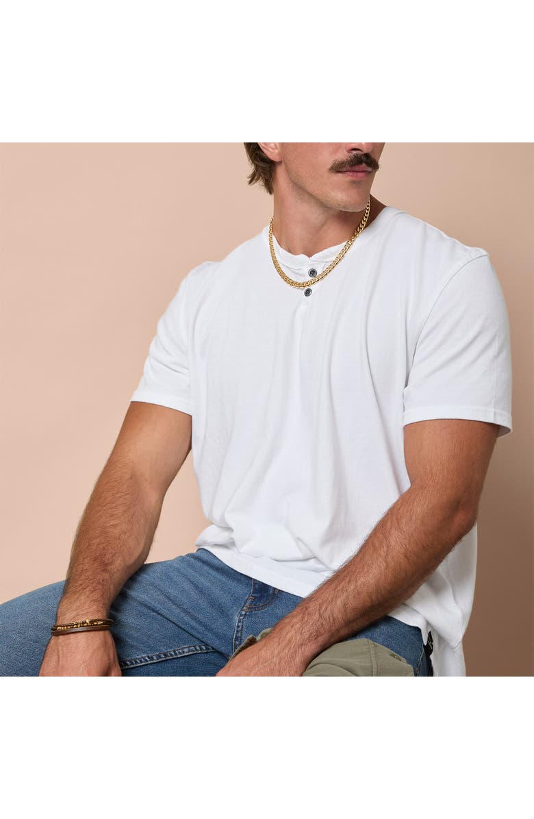 Lucky Brand Stainless Steel (316L) Triple Row Cord Bracelet, Alternate, color, 