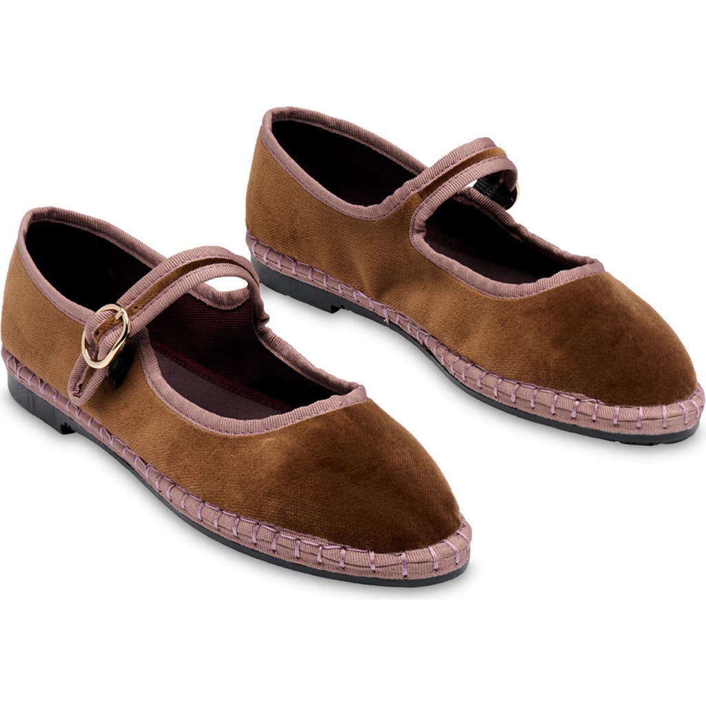 Flabelus Balthasar Mary Jane Flat In Brown