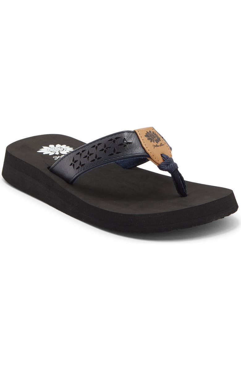 Yellow Box Premium Benji Flip Flop, Main, color, Navy