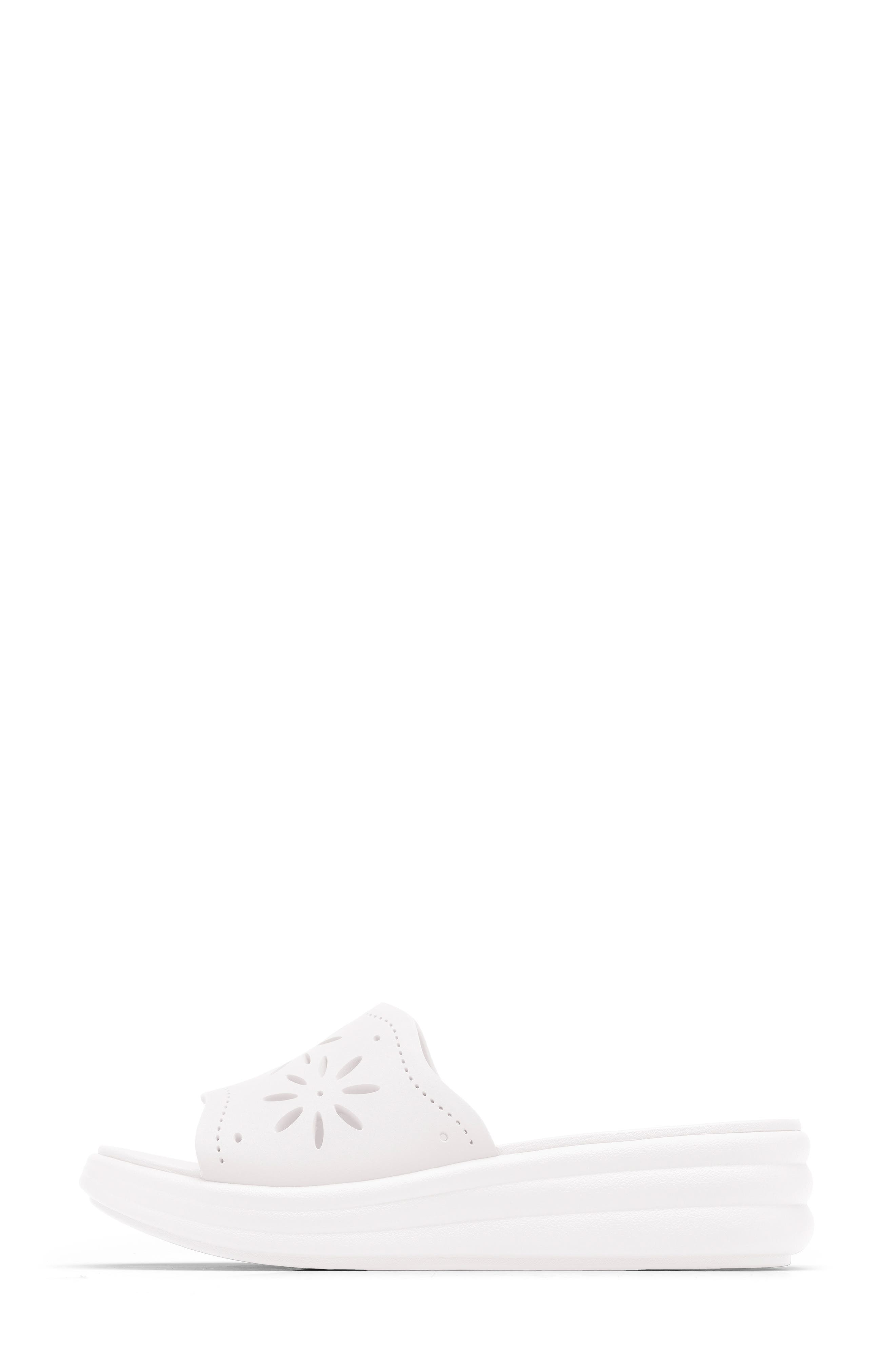 Drift Floral Wedge Slide Sandal, Alternate, color, WHITE