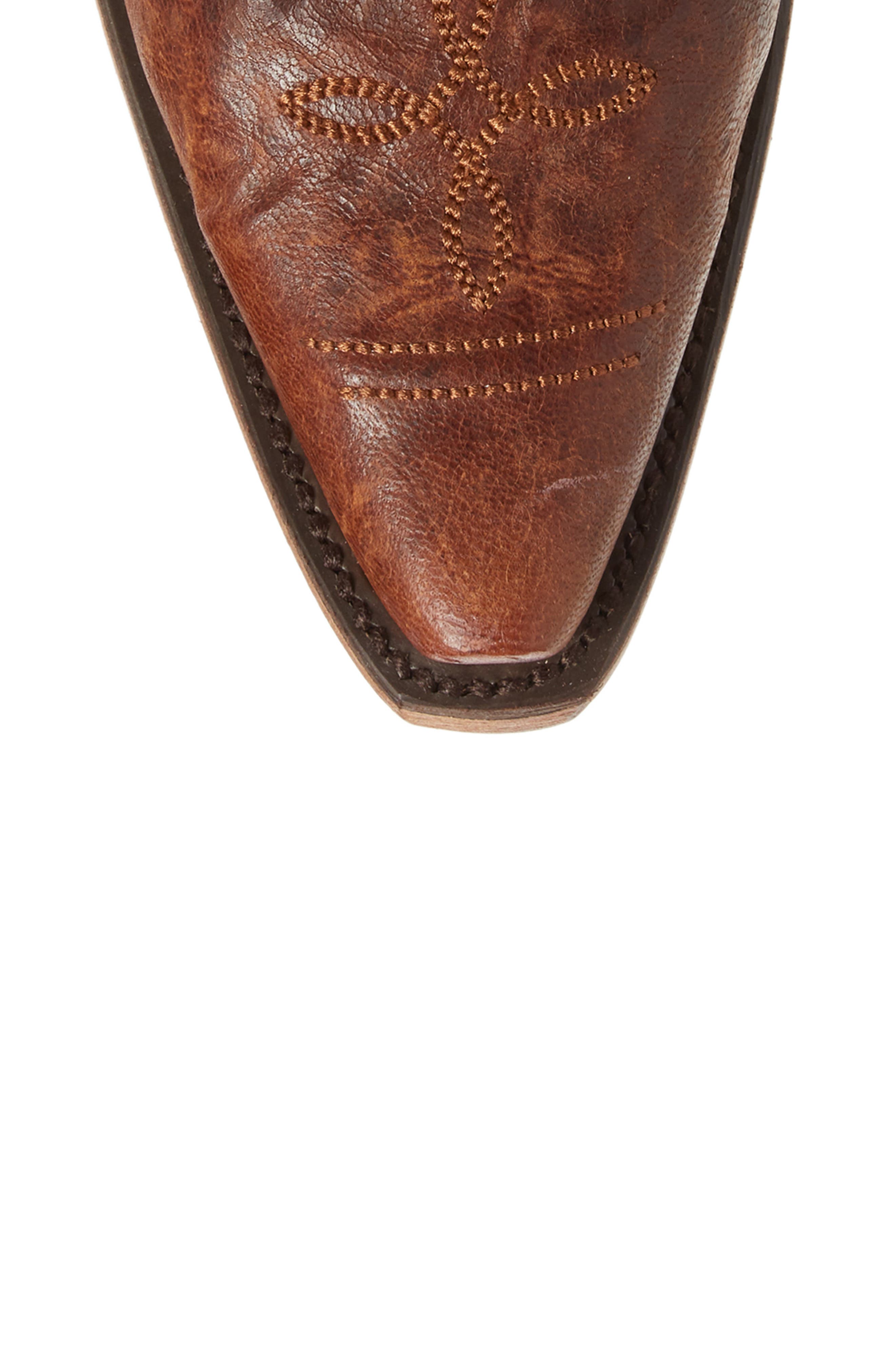 Fringe Over the Knee Western Boot, Alternate, color, BROWN LEATHER