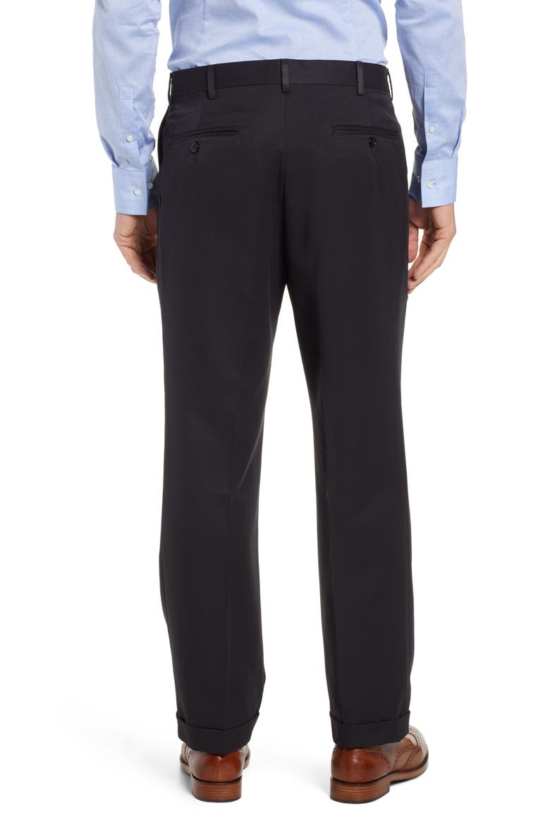 Classic Fit Pleated Microfiber Performance Dress Pants (Men