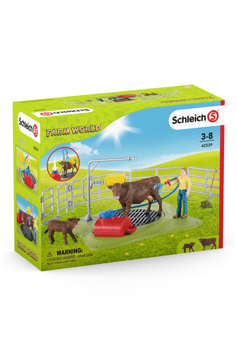 Farm World Happy Cow Wash Playset, Alternate, color, MULTI