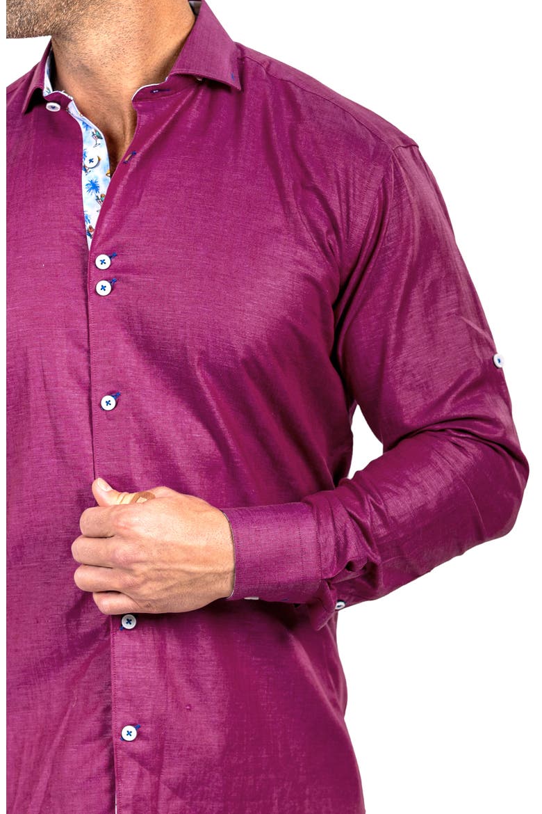 Eins Marthy Contemporary Fit Button-Up Shirt, Alternate, color, DARK PINK