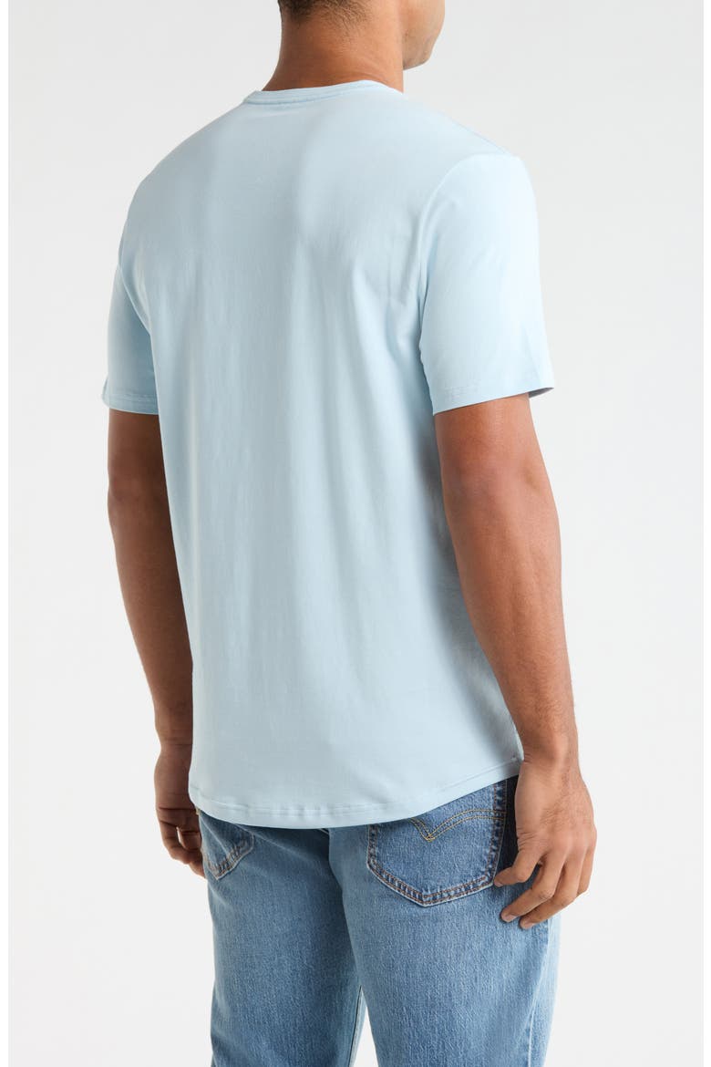 Crewneck Stretch Cotton T-Shirt, Alternate, color, BLUE WINTER