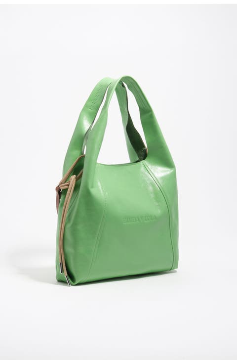 Large Leather Paper Shoulder Bag
