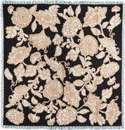 Echo Block Floral Oversized Silk Square