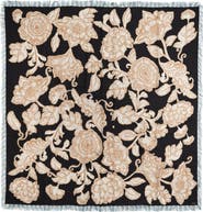 Echo Block Floral Oversized Silk Square