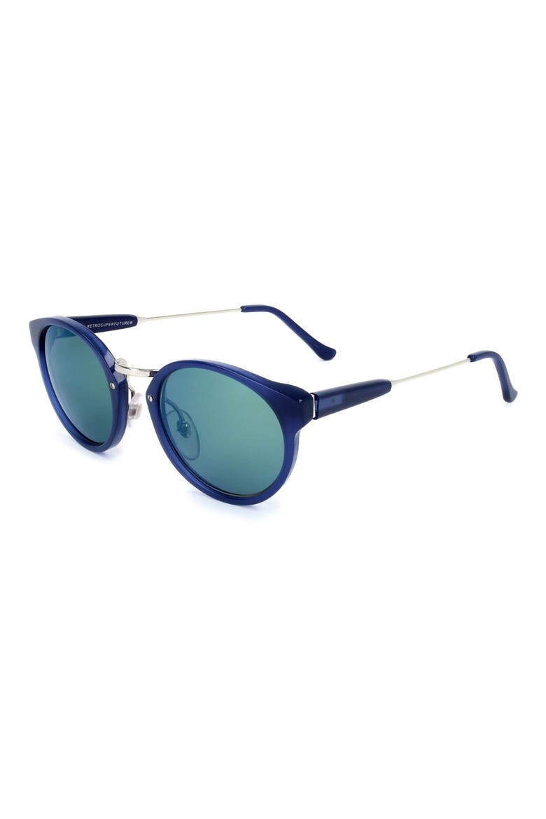 54mm Round Sunglasses, Alternate, color, BLUE