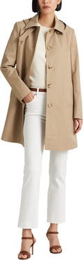 Lauren Ralph Lauren Balmacaan Hooded Raincoat