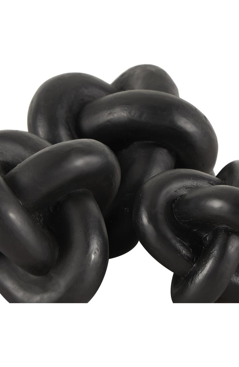 UMA Set of 3 Modern Knot Sculptures, Alternate, color, Black