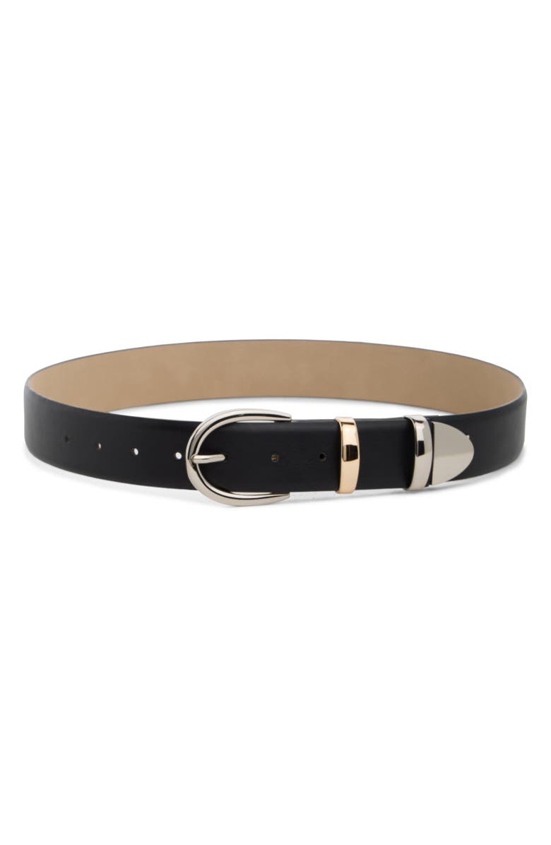 Steve Madden Two-Tone Puffy Keeper Belt, Main, color,