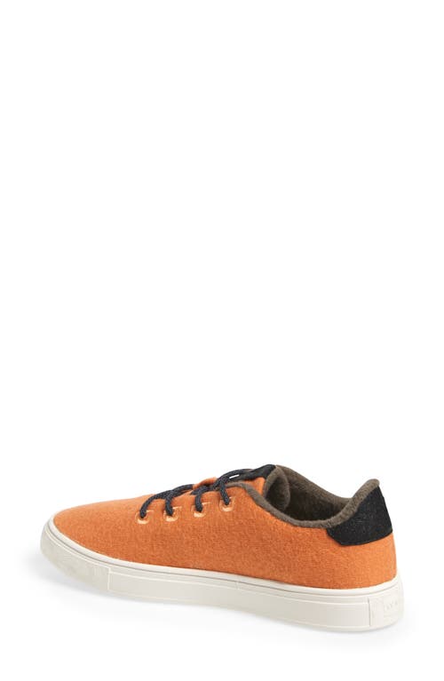 Yy Nation Cirro Wool Blend Water Resistant Low Top Sneaker In Orange Crush/white