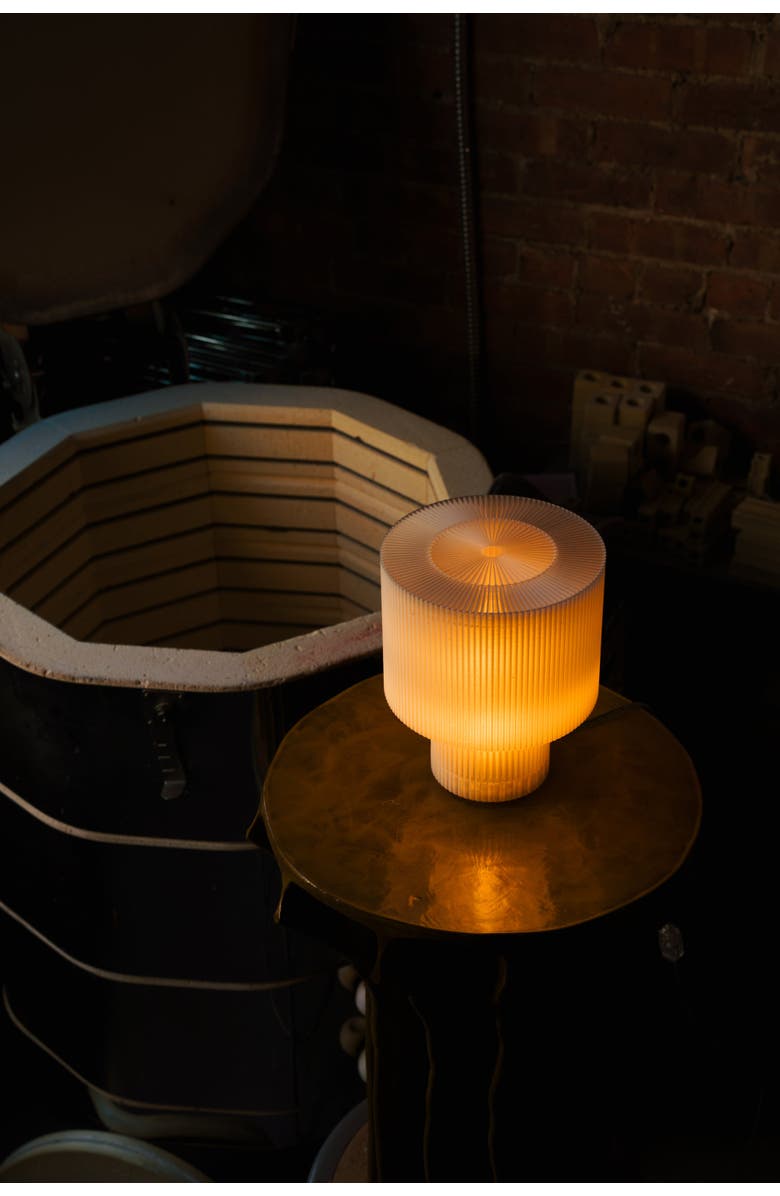 WOOJ DESIGN Drum Lamp, Alternate, color, Natural