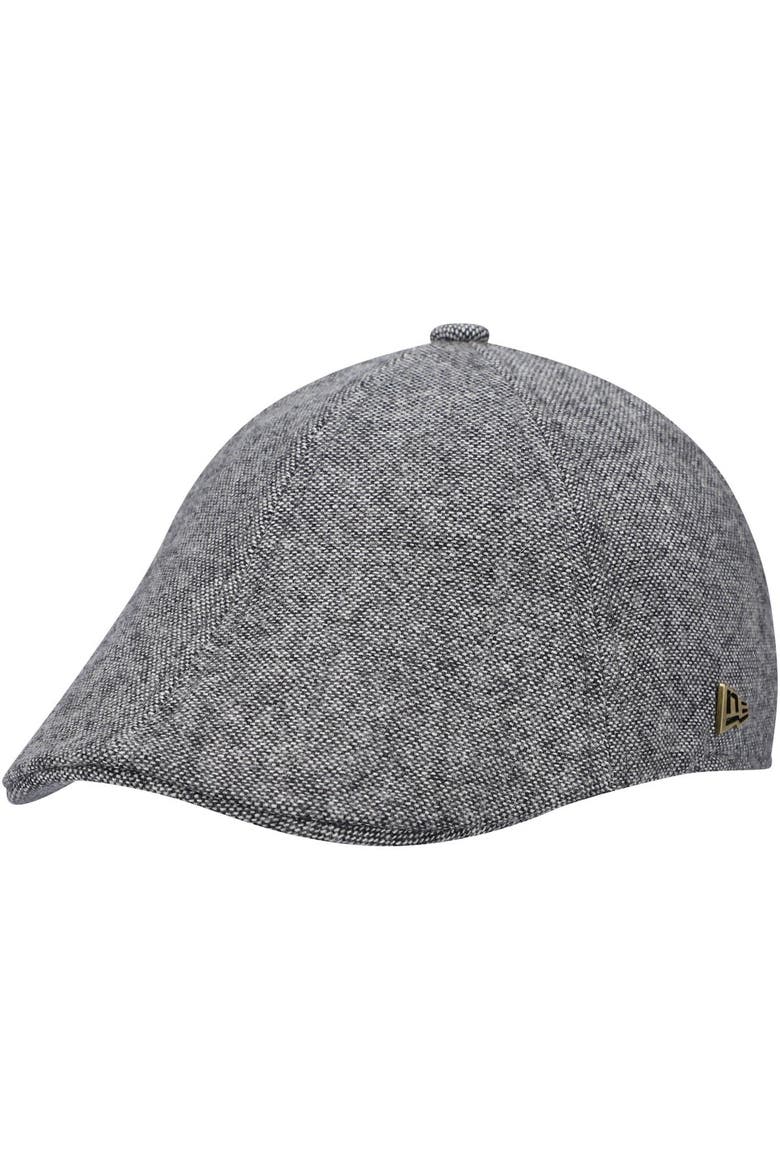 Men's New Era Gray Cleveland Browns Peaky Duckbill Fitted Hat, Alternate, color, Black