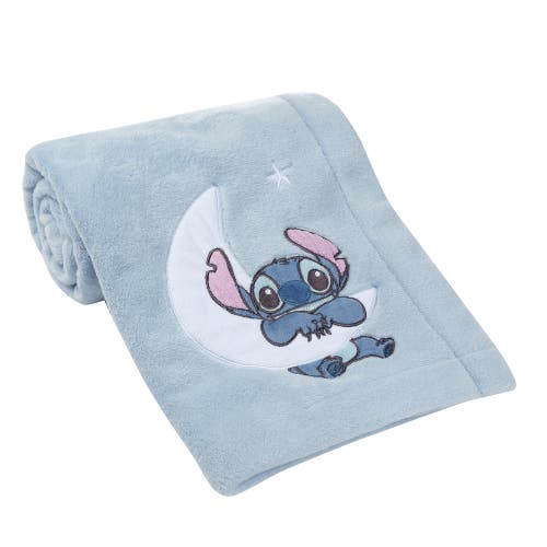 Bedtime Originals Disney Stitch Soft Fleece Appliqued Baby Blanket In Blue