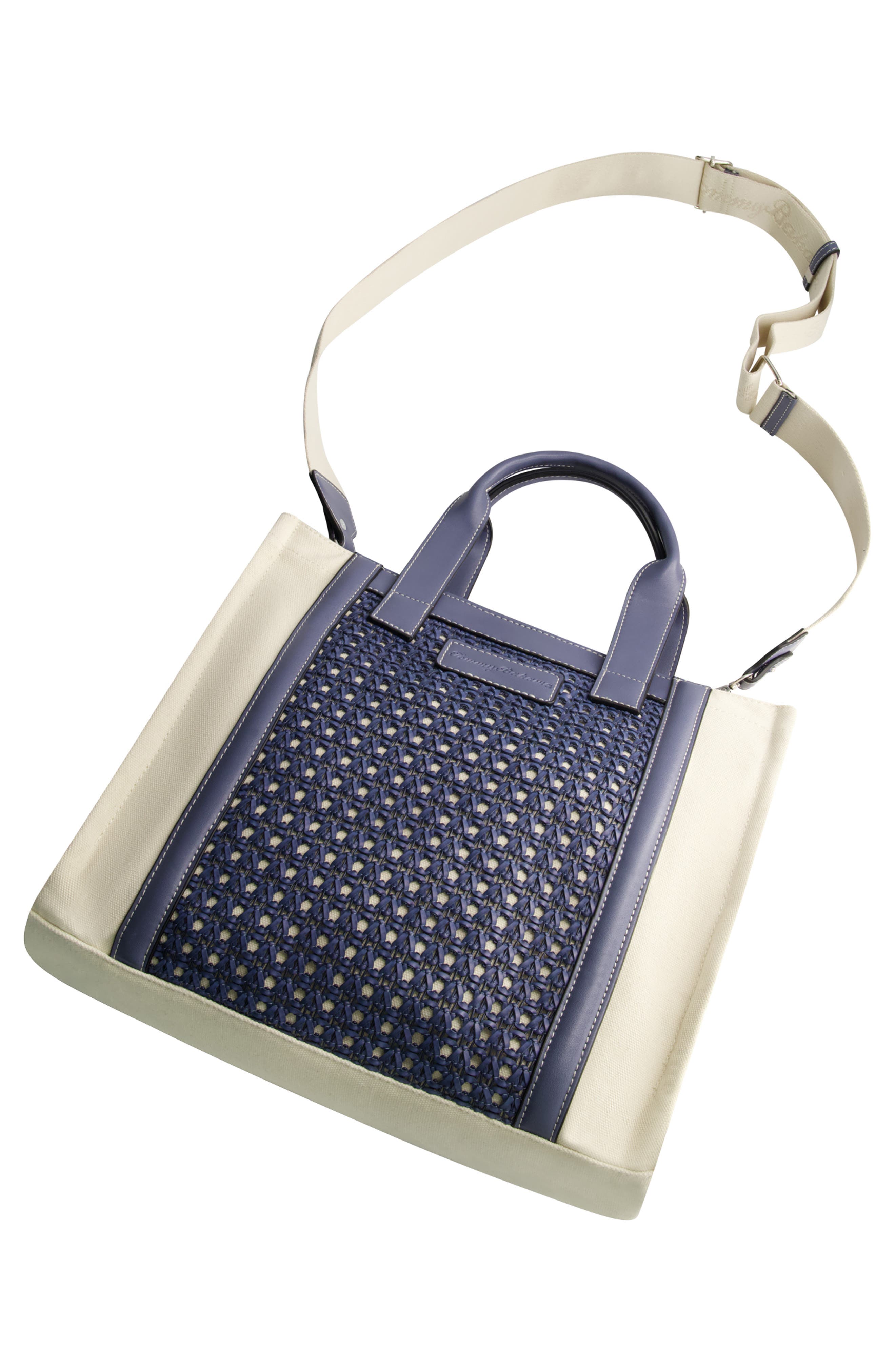 Tommy Bahama Woven Medium Tote Bag, Alternate, color, Blue