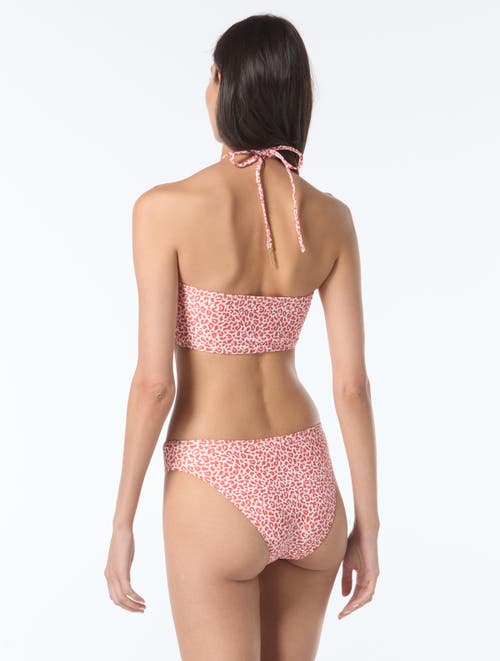 Vince Camuto Womens Leopard Print Bikini Top High Cut Bottoms In Pink