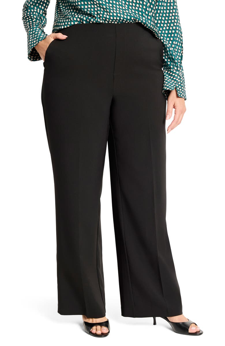 NIC+ZOE Lenox Stretch Suit Pants, Main, color, Black Onyx