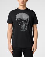 PHILIPP PLEIN Round Neck T-Shirt Glitter Skull Men
