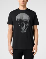 PHILIPP PLEIN Round Neck T-Shirt Glitter Skull Men