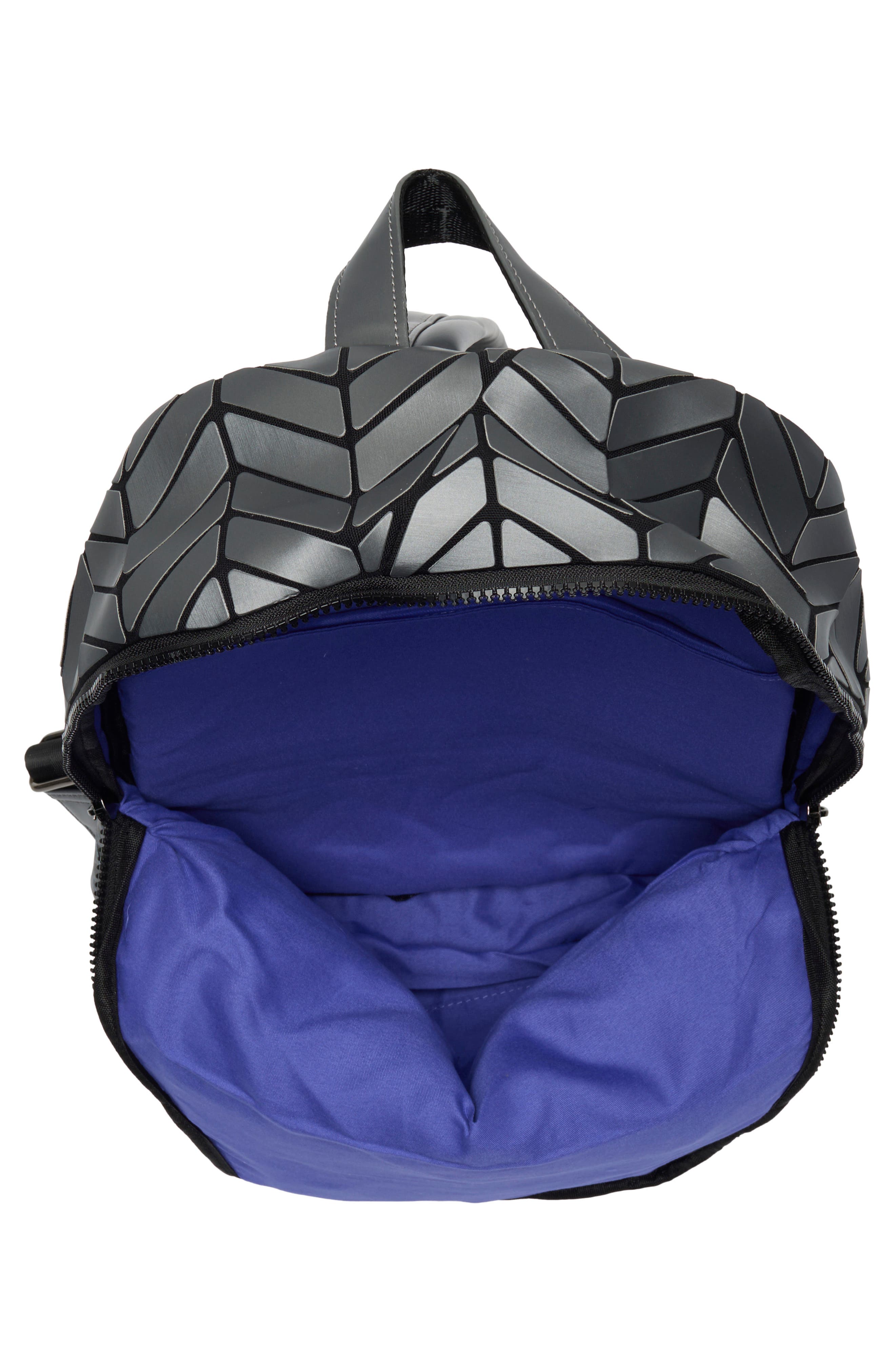 Printed Chevron Backpack, Alternate, color, GREY CHEETAH