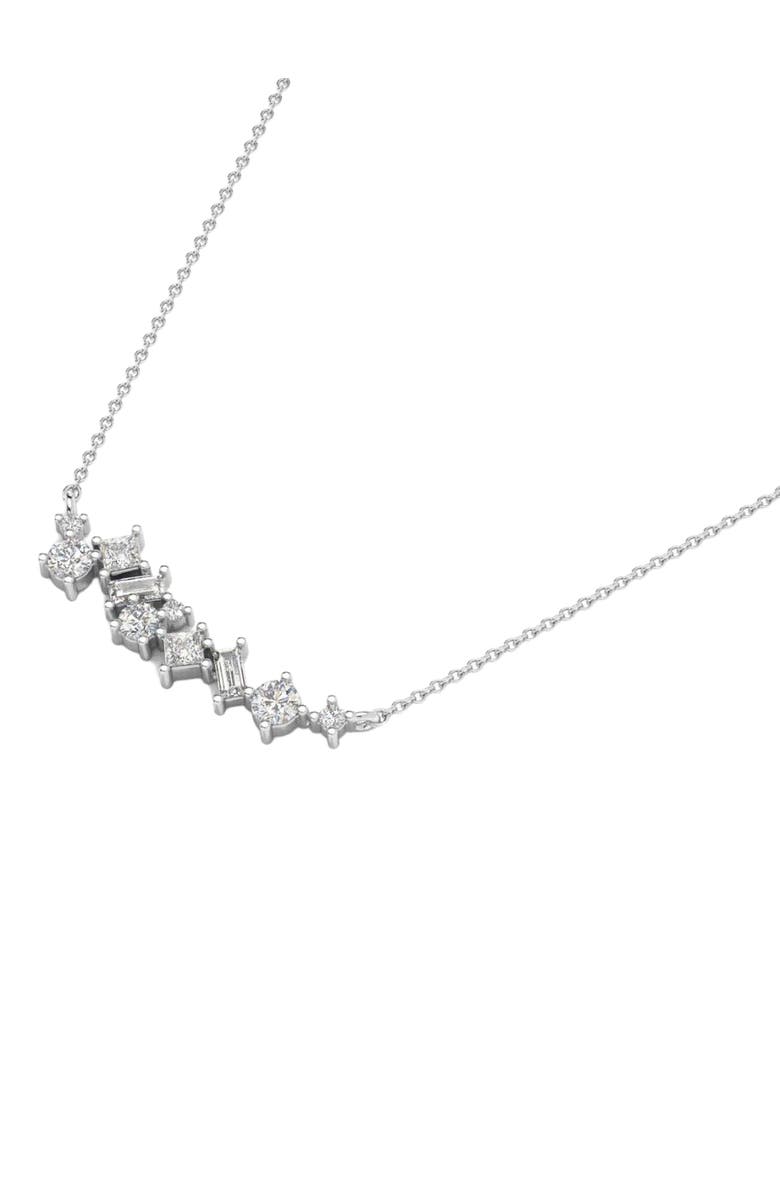 Bliss Diamond 1Ct TW Diamond Mixed Fancy Shape Designer Necklace 14k Gold Lab Grown Pendant, Alternate, color, 14K White Gold