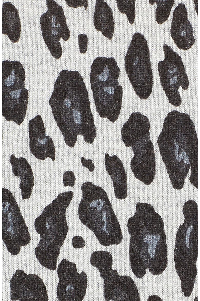 'Chyanne' Leopard Print V-Neck Pullover, Alternate, color, LEOPARD GREY