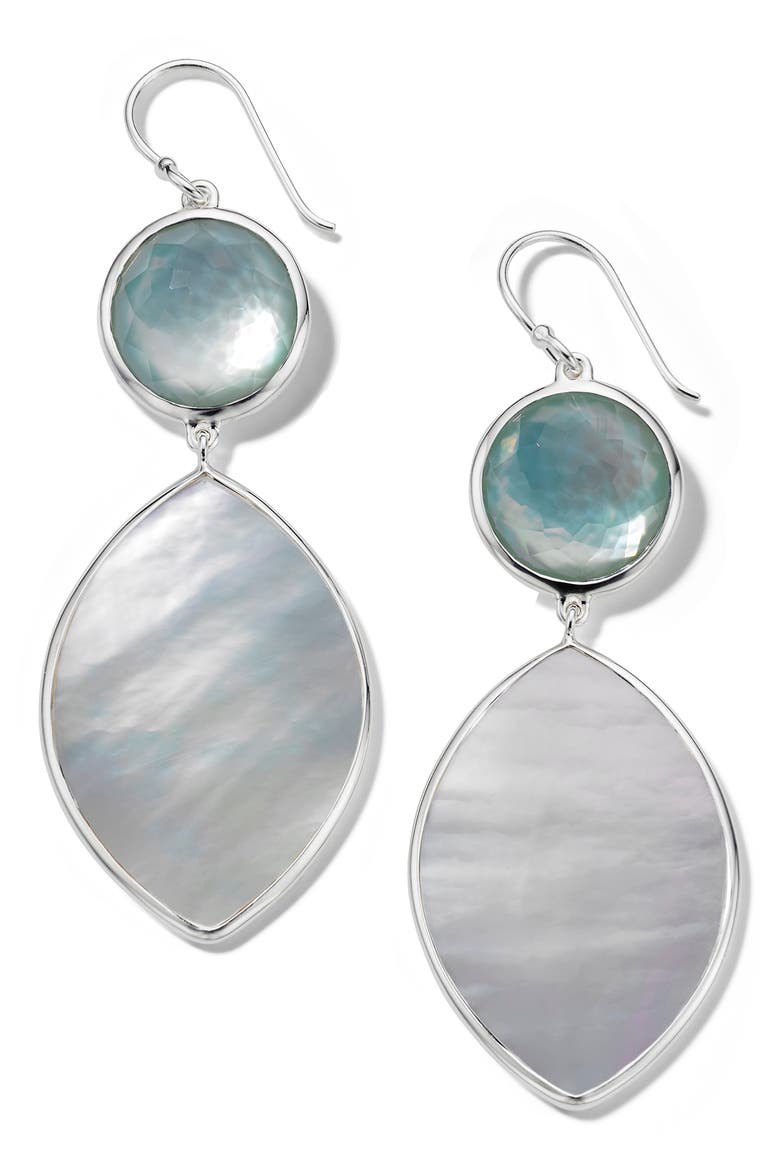 Wonderland Double Drop Earrings, Main, color, SILVER