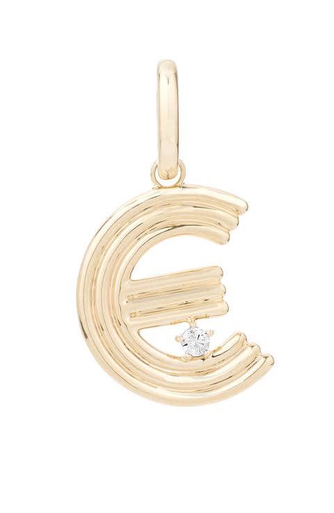 Groovy Initial Diamond Pendant Charm