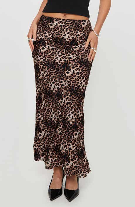 Princess Polly Emily Leopard Print Maxi Skirt