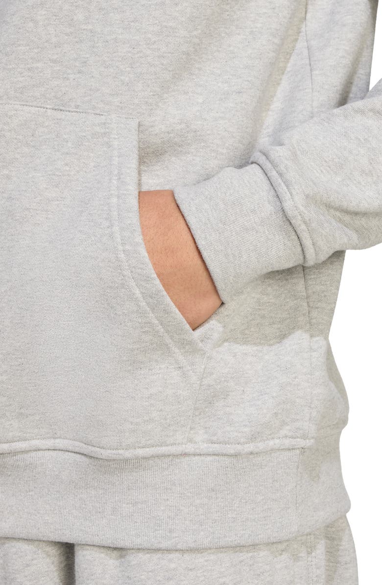 adidas Originals Trefoil Essentials Pullover Hoodie, Alternate, color, Medium Grey Heather/ White