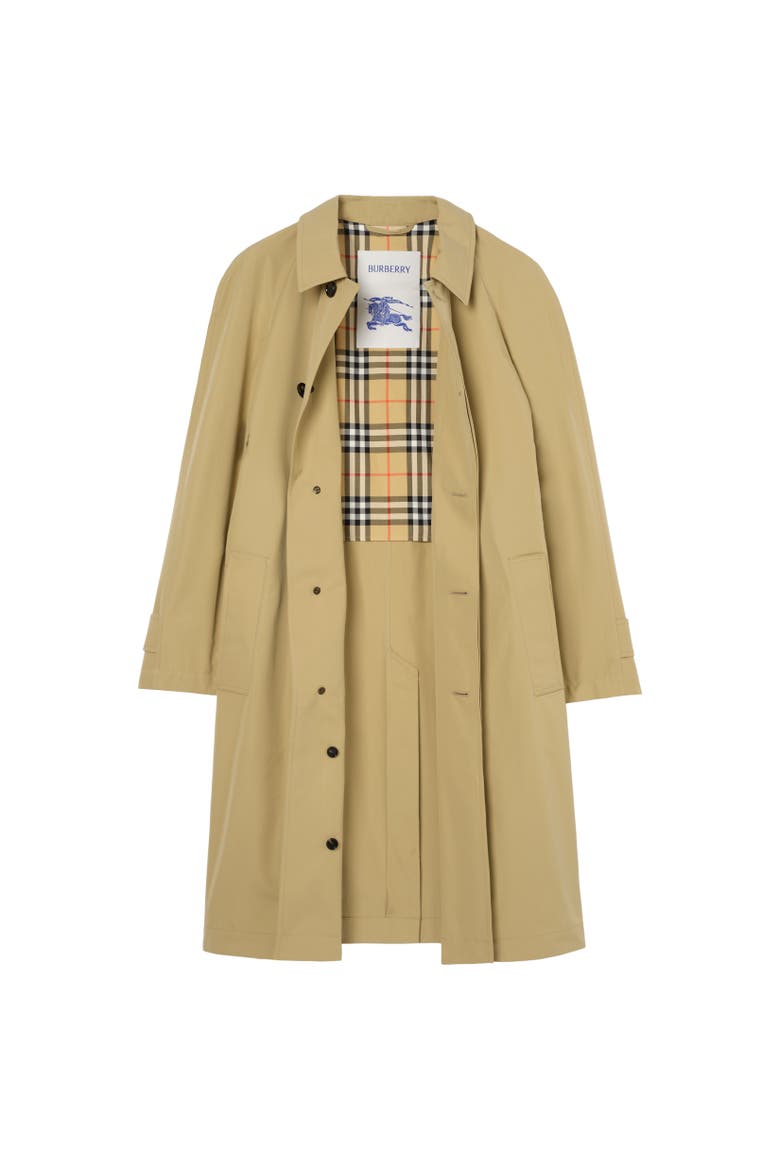 Long Cotton Car Coat, Alternate, color, Hamper beige
