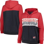 New Era Women's New Era Red St. Louis Cardinals Plus Size Color Block Full-Zip Hoodie