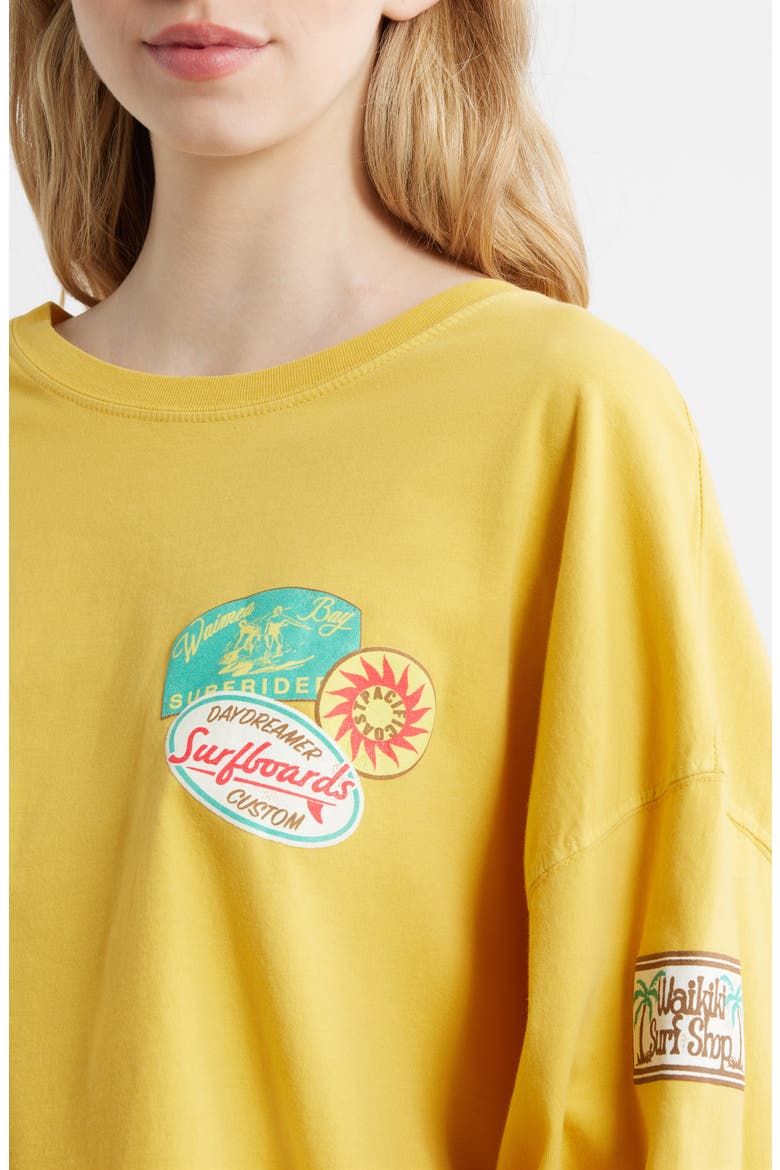 Surf Patches Long Sleeve Graphic T-Shirt, Alternate, color, YELLOW HONEY