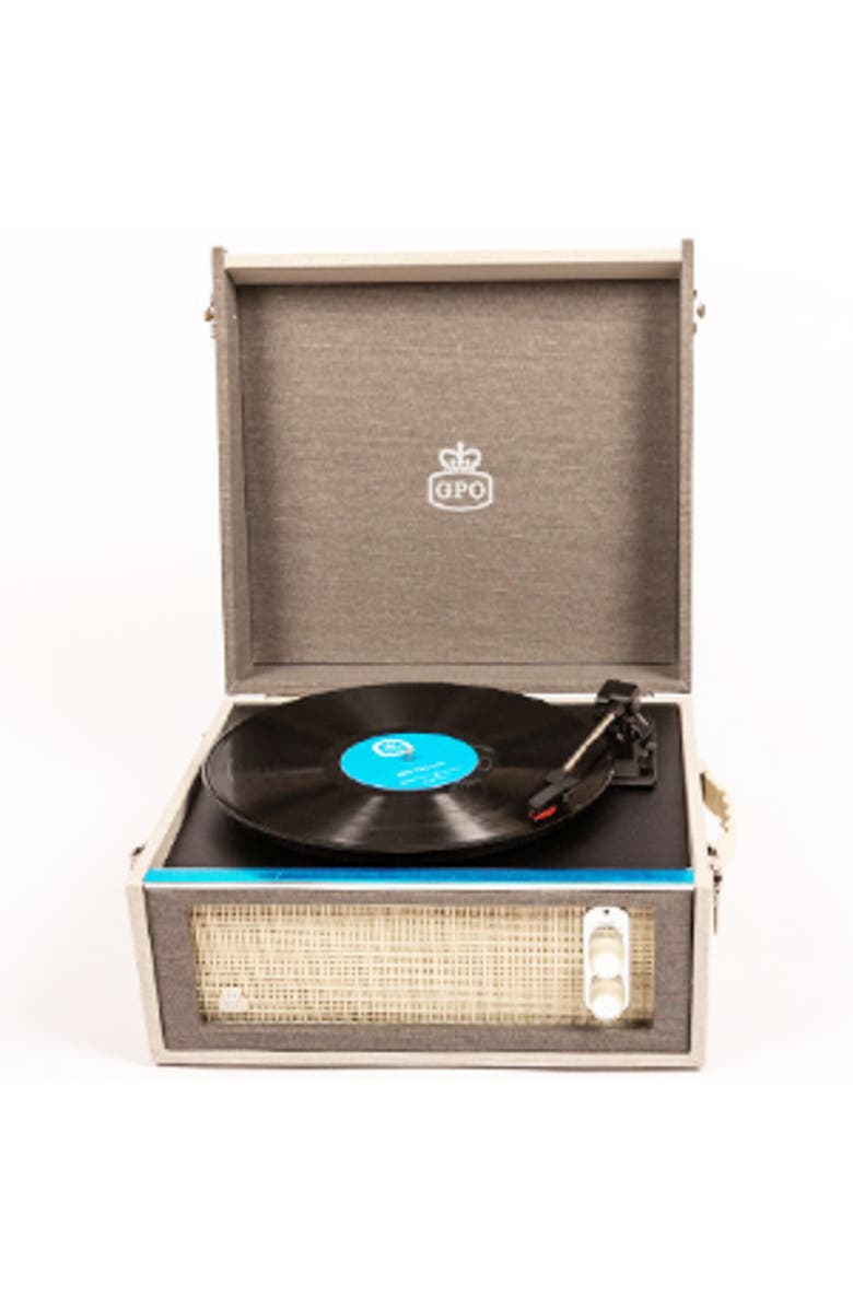 Gpo Bermuda Turntable Usb Removable Legs Grey Crm, Main, color, Multicolor