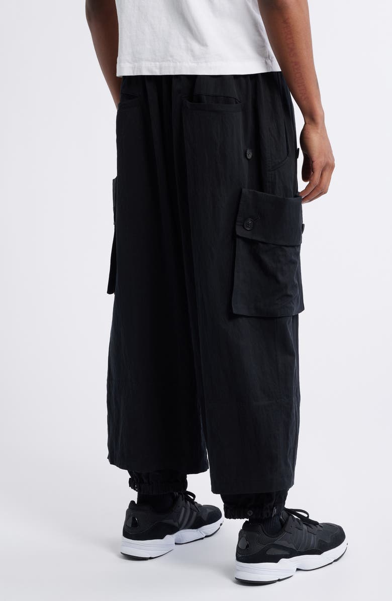 Y-3 Belted Washed Twill Cargo Pants, Alternate, color, 