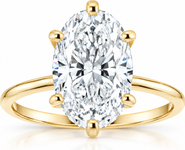 Bliss Diamond 3 Ct Oval Moissanite Solitaire Engagement Ring 14k Gold