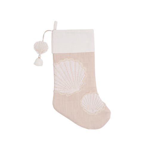 C & F Home C&f Home Gold Coast Seashell Stocking In Neutral