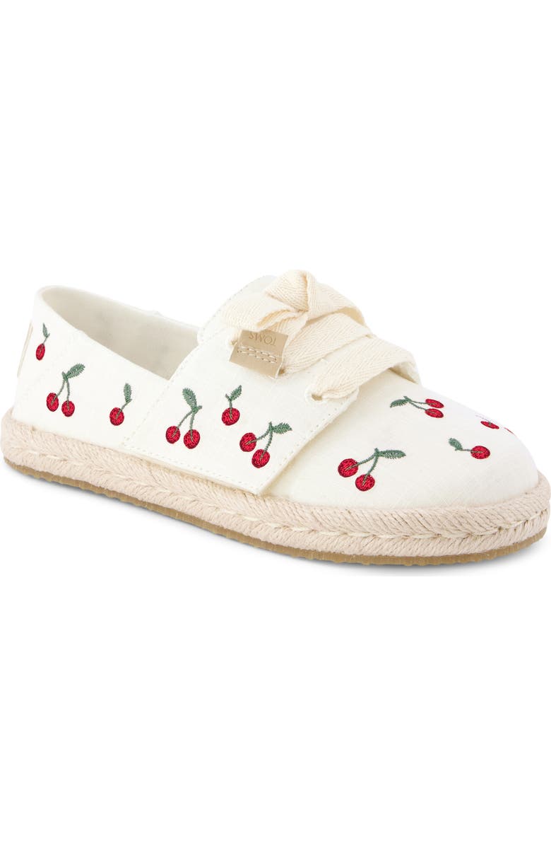 TOMS Kids' Carolina Espadrille Lace-Up Shoe, Main, color, Natural