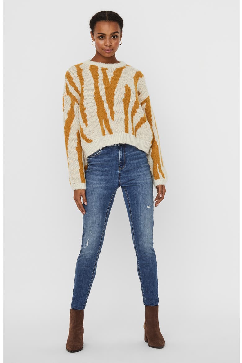 Scoop Neck Sweater, Alternate, color, BIRCH W/ CHAI TEA