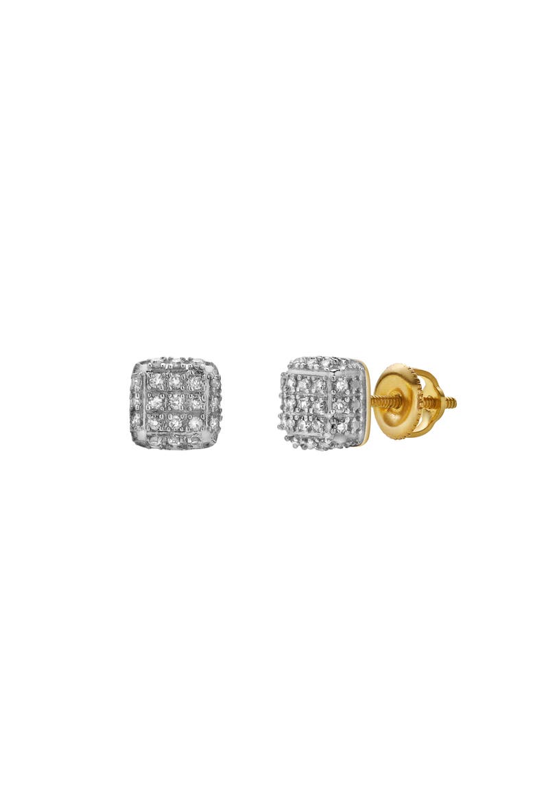Dune 10K Yellow Gold Cluster Diamond Unisex Earrings - 0.15 Cts, Main, color, 10K Yellow Gold
