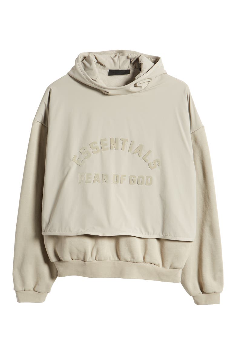 Nylon & Fleece Hoodie, Alternate, color, SEAL/ SEAL