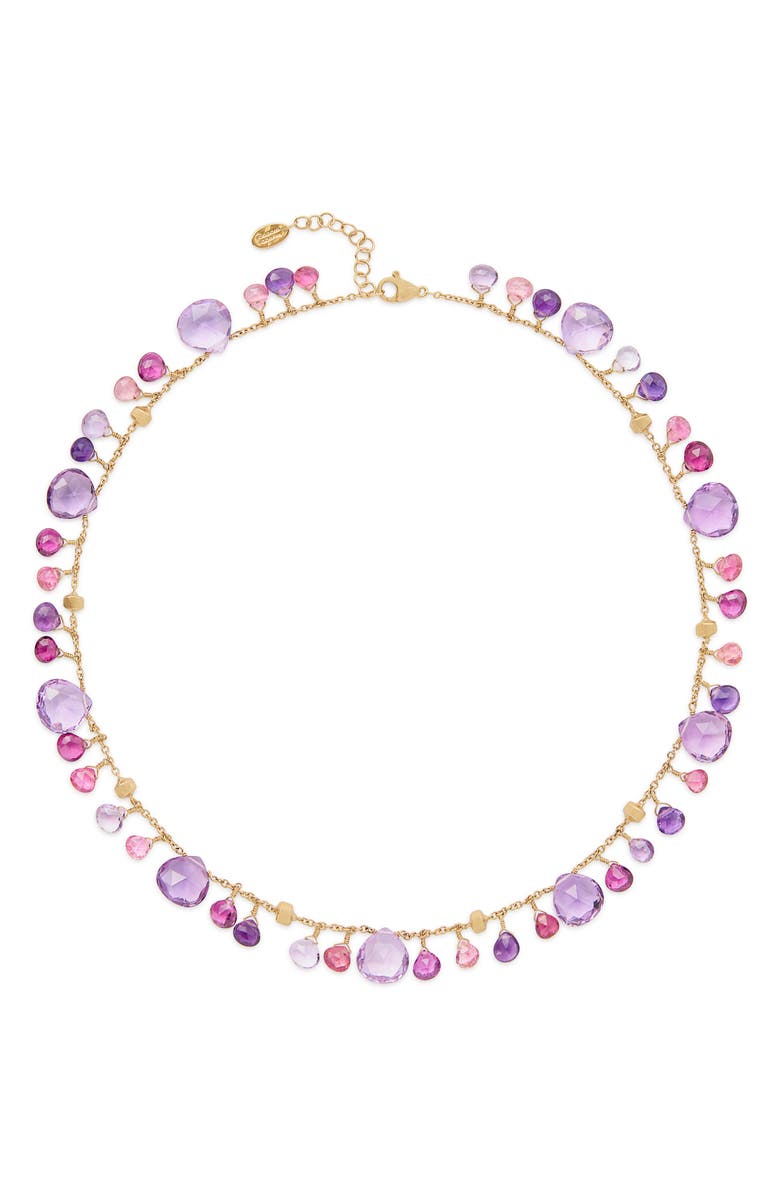 Marco Bicego Paradise 18K Yellow Gold Semiprecious Stone Charm Necklace, Main, color, 18K Gold