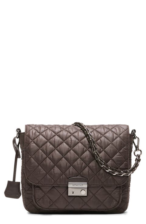 Medium Crosby Lock Quilted Nylon Crossbody Bag