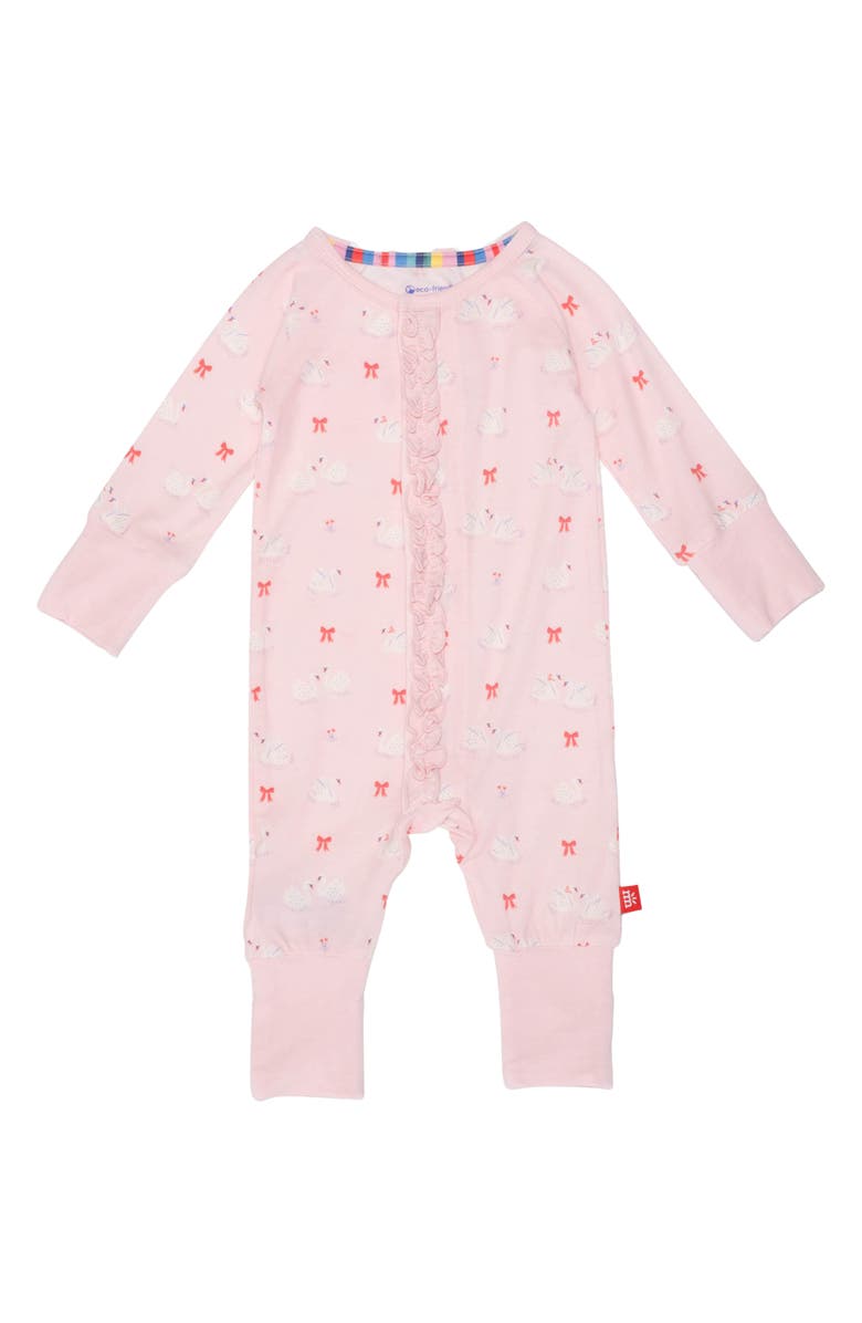 Magnetic Me Swan of a Kind Magnetic Convertible Romper, Main, color, 