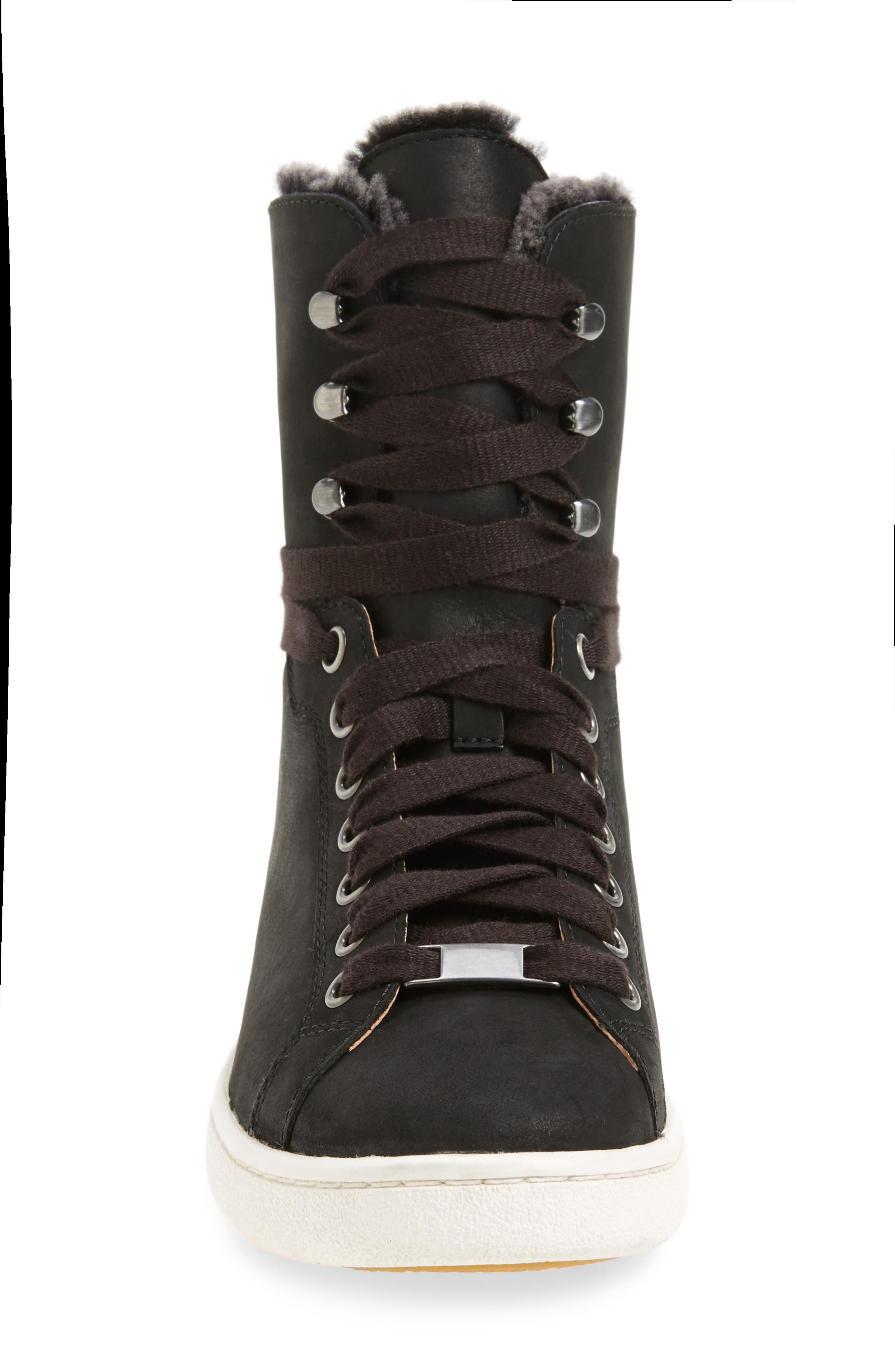 Starlyn Genuine Shearling Lined Boot, Alternate, color, BLACK LEATHER
