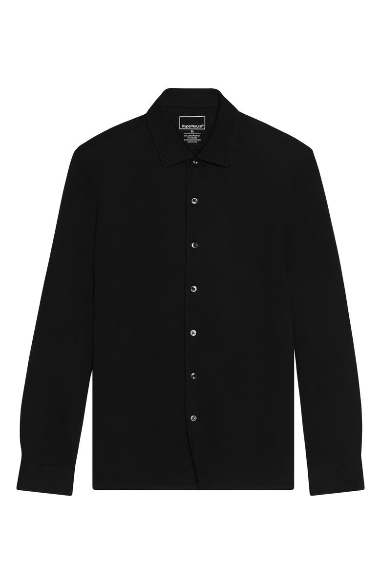 Hypernatural El Capitan Supima<sup>®</sup> Cotton Blend Piqué Knit Button-Up Shirt, Alternate, color,