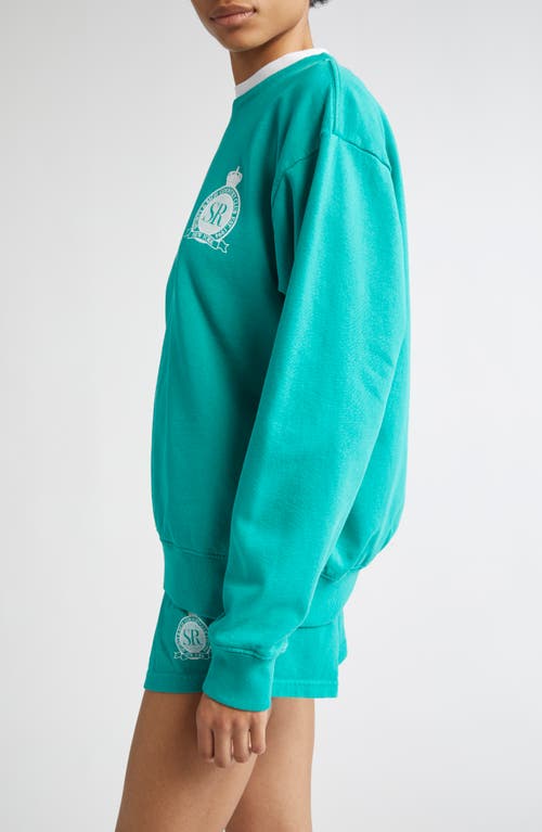 Sporty And Rich Sporty & Rich Royal Club Fleece Graphic Sweatshirt In Blue