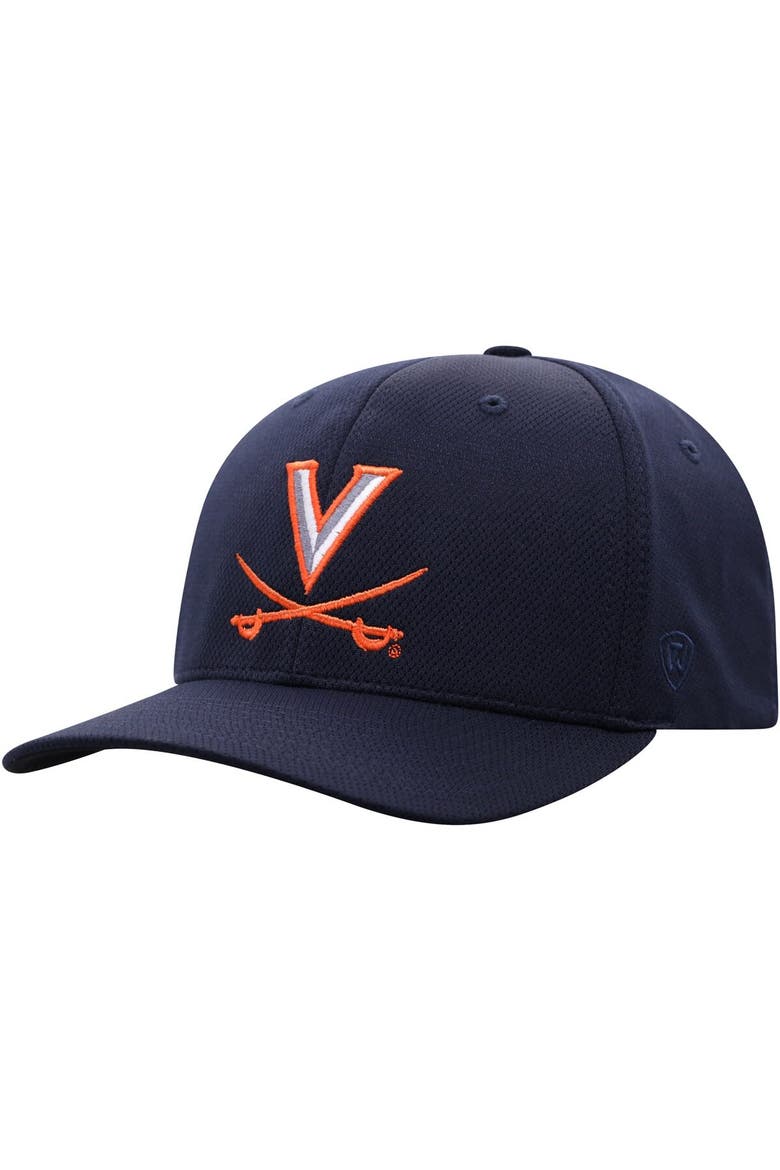 Men's Top of the World Navy Virginia Cavaliers Reflex Logo Flex Hat, Main, color, Navy